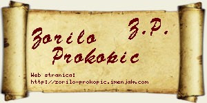 Zorilo Prokopić vizit kartica
